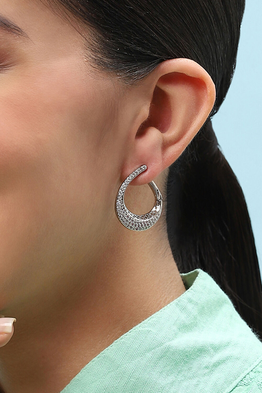 White Brass Earrings image number 3