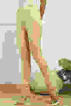 Beige Cotton Blend Solid Churidar image number 2