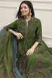 Green Printed Anarkali Suit Set