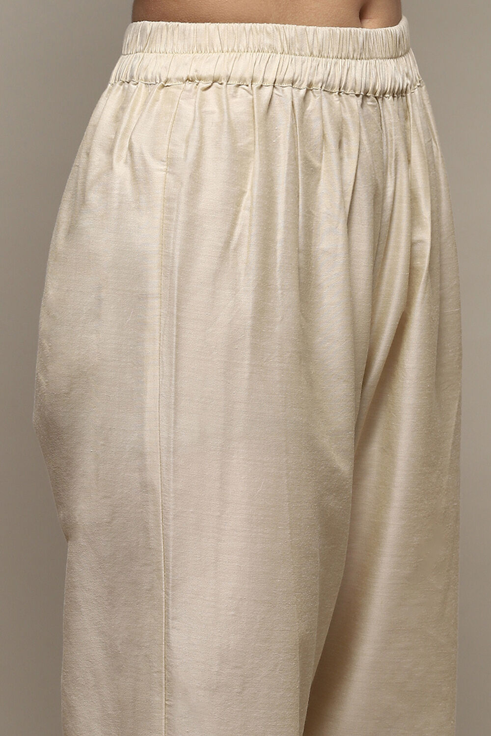 Off White Tissue Unstitched Suit set image number 3