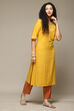 Mustard Rayon Straight Kurta Pants 2 Piece Set image number 5
