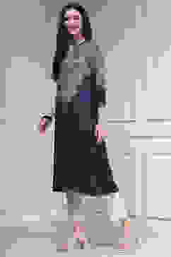 Indigo Printed Straight Kurta image number 2