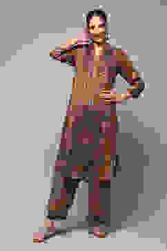 Beige LIVA Printed 2 Piece Set image number 0