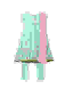 Sky Blue Cotton Anarkali Kurta Churidar Suit Set image number 0