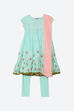 Sky Blue Cotton Anarkali Kurta Churidar Suit Set image number 0