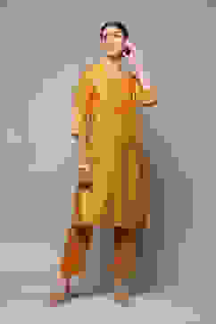 Ochre Rayon Flared 2 Piece Set image number 0