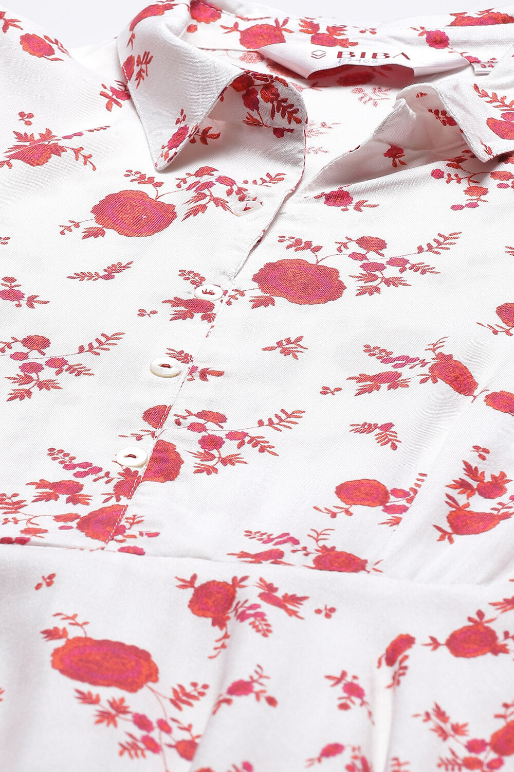 Mango Yellow Rayon Flared Printed Dress image number 1