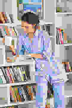 Blue Rayon Geometric Printed Straight Kurta Set image number 0