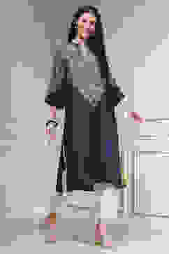 Indigo Printed Straight Kurta image number 4