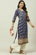 Indigo Straight Kurta image number 5