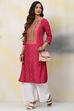 Fuchsia Straight Rayon Kurta
