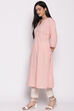 Blue Cotton Solid Kurti image number 2