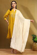 Off White Polyester Dupatta image number 4