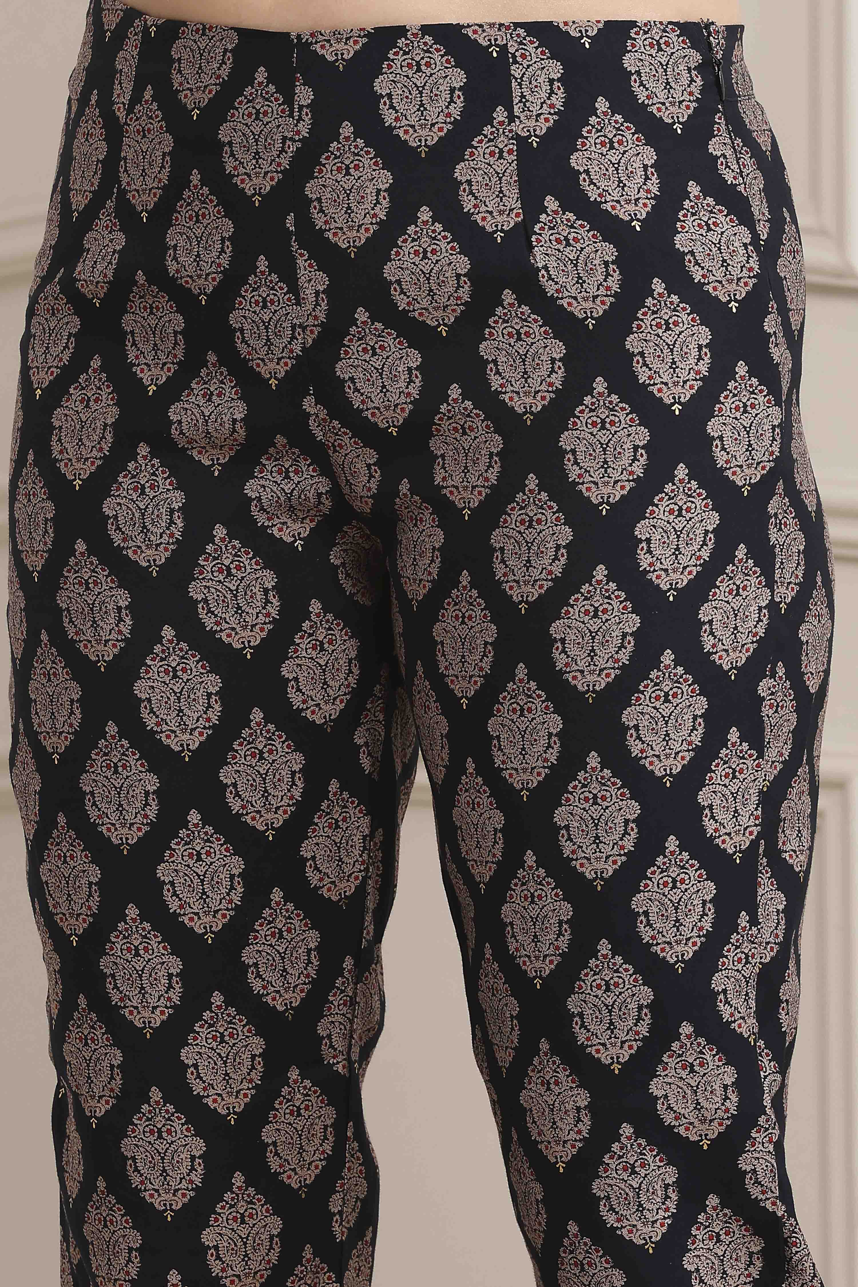 Red Poly Viscose Printed Kurta Set image number 2