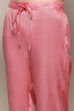 Pink Yard-Dyed Chanderi Kurta & Pants Suit Set image number 2