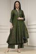 Green Printed Anarkali Suit Set image number 6