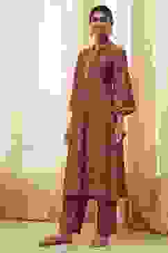 Rust Red Printed Co-ord Set image number 3