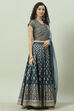 Teal Art Silk Lehenga  Set image number 6