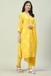 Peach Straight Kurta Churidar Suit Set image number 6