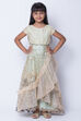 Beige Art Silk Flared Gown image number 0