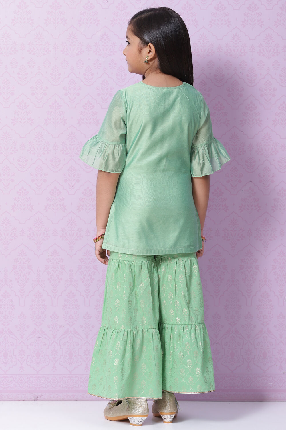 Yellow Art Silk Straight Kurta Set image number 4