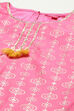 Pink Art Silk Straight Kurta Sharara Suit Set image number 1