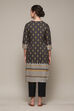 Green LIVA Straight Printed Kurta image number 4