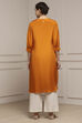 Mustard Yellow Viscose Rayon Straight Solid Kurta image number 3