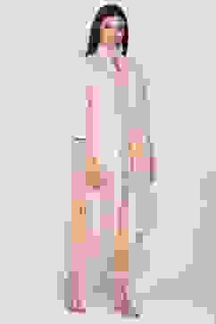 Beige Straight Kurta Regular Pant Suit Set image number 3