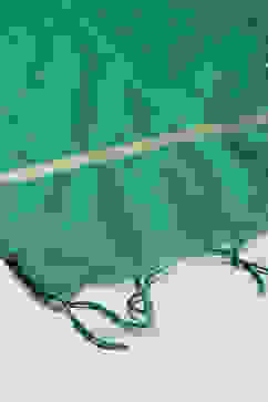 Green Cotton Blend Yarndyed Dupatta image number 1