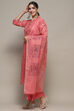 Pink Cotton Blend Unstitched Suit set image number 5