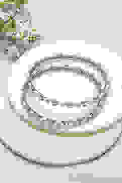 Lilac Metal Beads Bangles image number 0