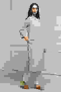 Blue Rayon A-Line Kurta image number 4