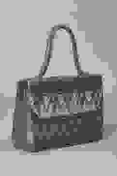 Blue PU Satchel image number 3