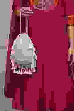 Cream Fabric Potli Bag image number 7