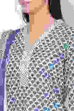 Blue Printed Straight Kurta Palazzo Suit Set image number 1