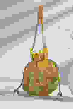 Mustard Fabric Potli Bag image number 0