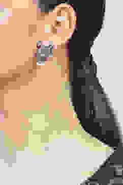 Silver Oxidised Earrings image number 1