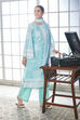 Blue Cotton Blend Digital Print Unstitched Suit Set  image number 4