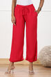 Navy Rayon Palazzo Pants image number 4