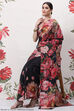 Black Cotton Silk Printed Saree image number 3