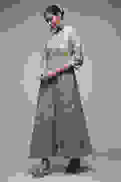 Gold Nylon Flared Cocktail Gown image number 3