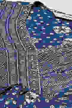 Indigo LIVA Flared Printed Short Kurti image number 1