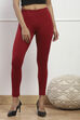 Maroon Cotton Blend Fitted Anklet image number 4