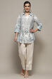Blue Viscose Straight Kurti