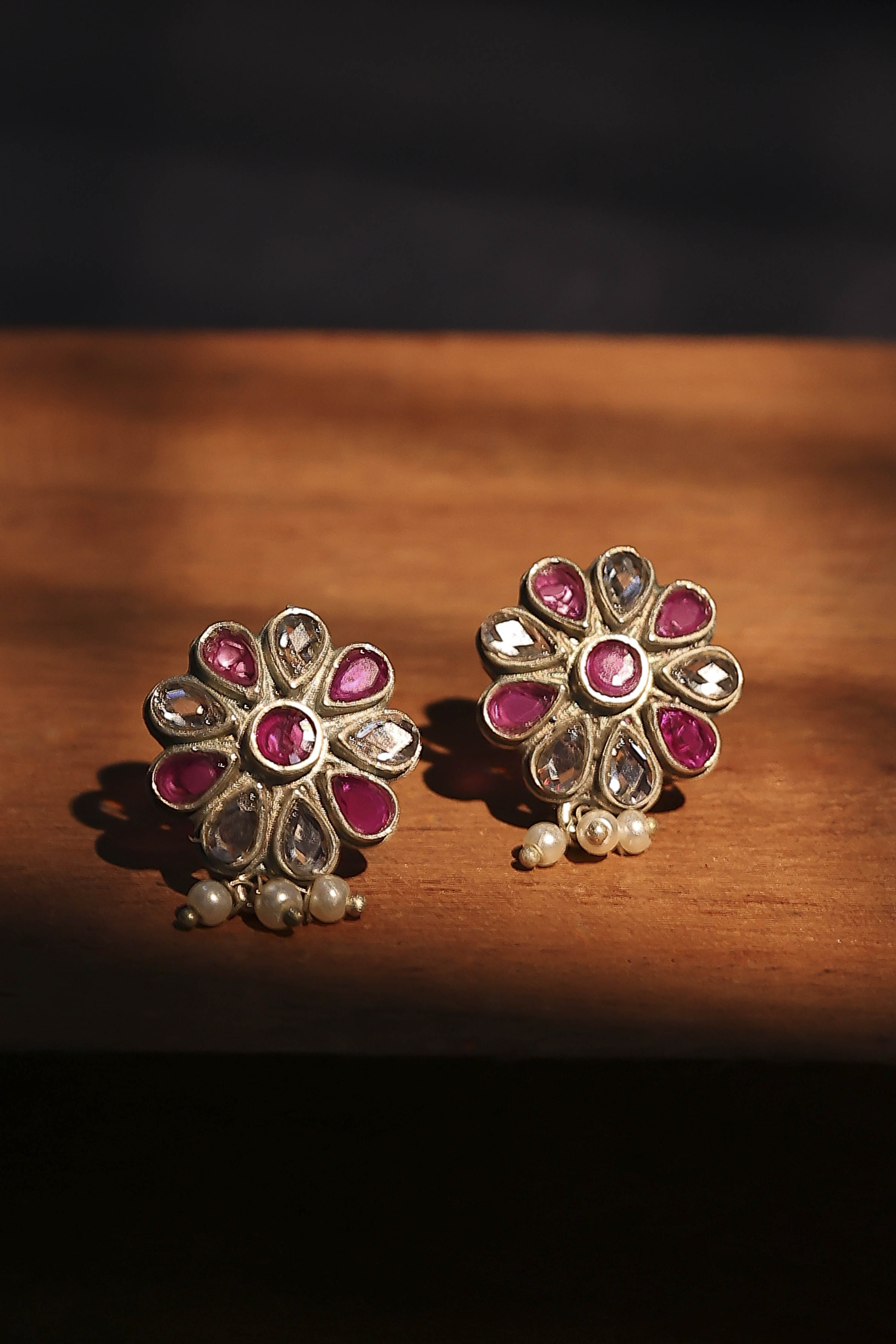 Dark Pink Brass Studs image number 0