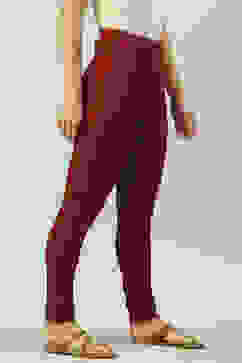 Maroon Acrylic Jeggings image number 2