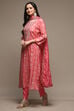 Pink Modal Machine Embroidered Unstitched Suit Set image number 5