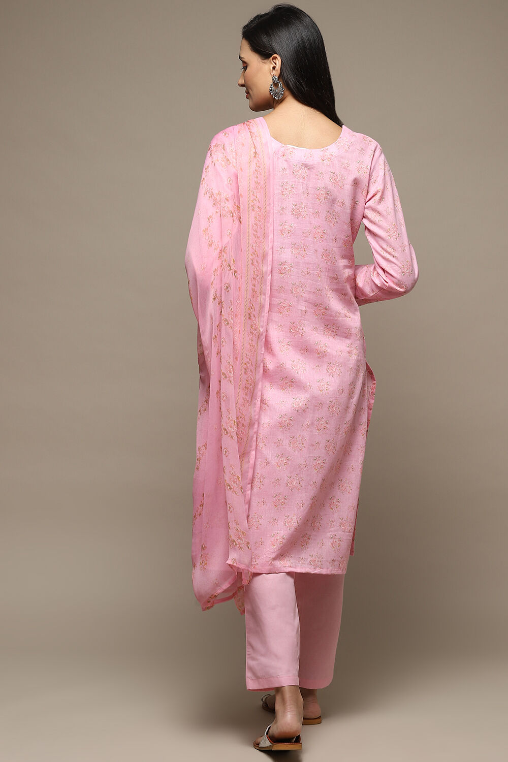 Multi Cotton Blend Digital Print Unstitched Suit Set image number 6