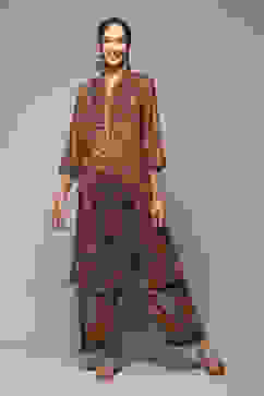 Beige LIVA Printed 2 Piece Set image number 6